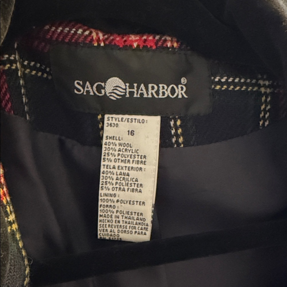 Sag Harbor Red and Black Plaid Blazer - Picture 2 of 4